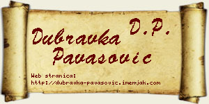 Dubravka Pavasović vizit kartica